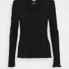 Holzweiler Long Sleeved Top - Black -Holzweiler shop 06df90d7ba204c3fb4032ceb93659be5