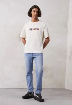 Holzweiler SALT PRINT TEE - Print T-shirt - Ecru