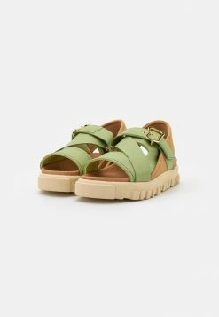 Holzweiler NATIONAL BLOCKED - Platform Sandals - Green -Holzweiler shop 15b91de4587d45d281fae4da6117d08d
