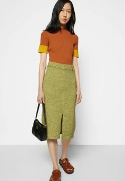 Holzweiler BOARDING SKIRT - Pencil Skirt - Green Mix -Holzweiler shop 188cc53477df467590edf7cca23172b4