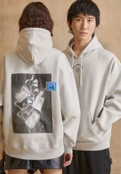 Holzweiler RIVERS PATCH HOODIE UNISEX - Sweatshirt - Light Grey -Holzweiler shop 1a01db9822d3400faf9bdf9f65ba39b8