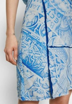 Holzweiler ROUT SKIRT - A-line Skirt - Blue Mix -Holzweiler shop 1acf54460cdd4bb0bcb6f27a48cd4a63