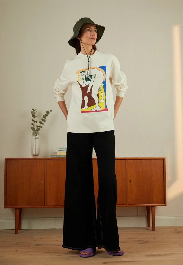 LURING MOVEMENT - Sweatshirt - ecru Holzweiler LURING MOVEMENT - Sweatshirt - Ecru -Holzweiler shop 1b5ba622f4c9492ba6e0d961b419e966