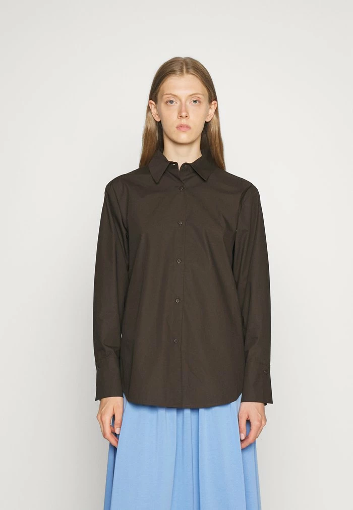 BLAOU - Button-down blouse - brown Holzweiler BLAOU - Button-down Blouse - Brown -Holzweiler shop 1c656f7d824641ca87d16ba62a4cc039