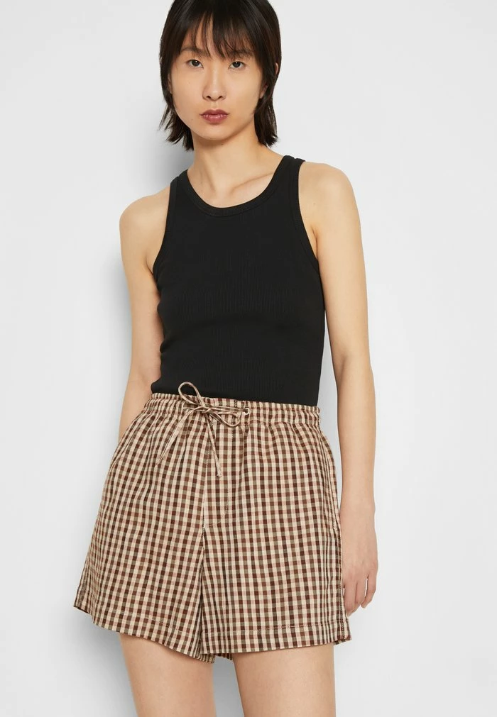 MUSAN CHECK - Shorts - brown check Holzweiler MUSAN CHECK - Shorts - Brown Check -Holzweiler shop 239423ee79f749a68eeb3de7446f7f40