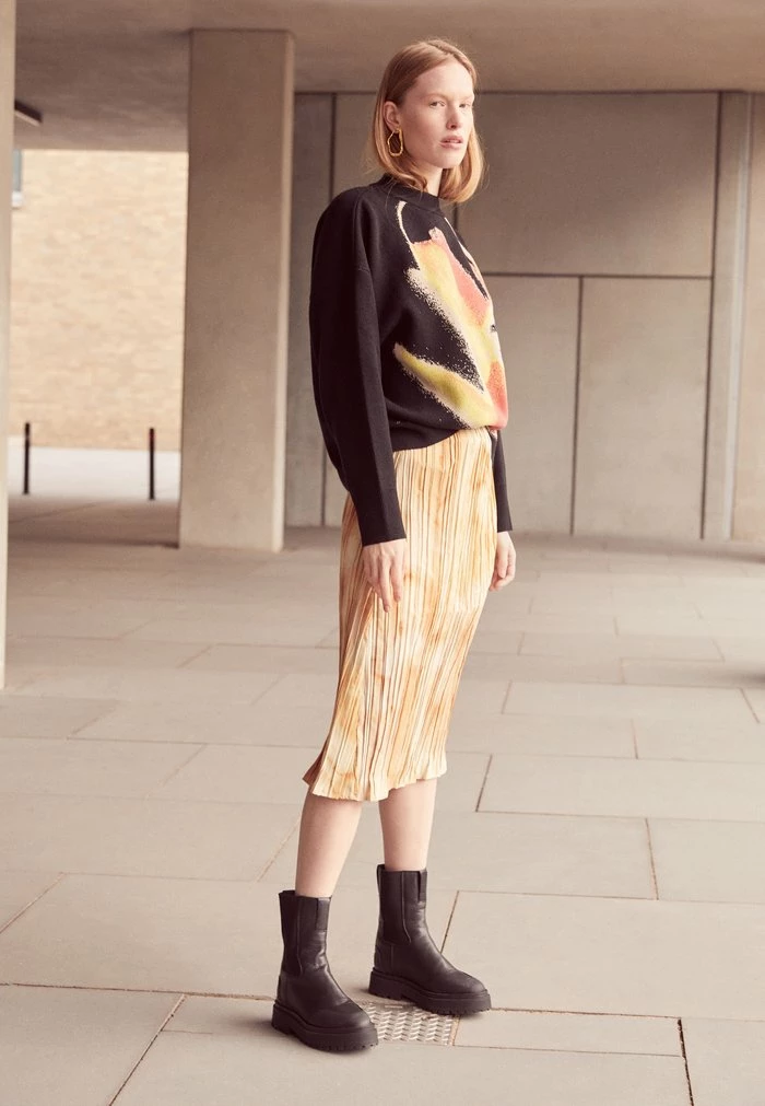 CARE SKIRT - Pleated skirt - yellow mix Holzweiler CARE SKIRT - Pleated Skirt - Yellow Mix -Holzweiler shop 28ee5bbea042497e91186fe533a4f93c