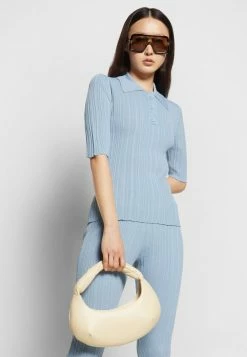 Holzweiler SMOOTH - Polo Shirt - Mid Blue -Holzweiler shop 39a314dec8024f86873151f0954539ab