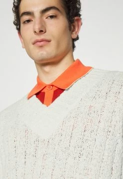 Holzweiler LUVI DIAMOND VEST - Jumper - Ecru -Holzweiler shop 3e72a7d51809403fb66fa1147d50d015