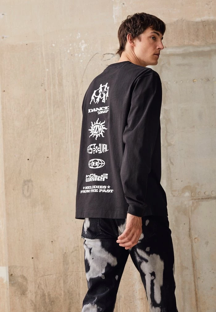 Holzweiler BLOOM LOGOS CREW - Long Sleeved Top - Black 5 Holzweiler BLOOM LOGOS CREW - Long Sleeved Top - Black - Image 3