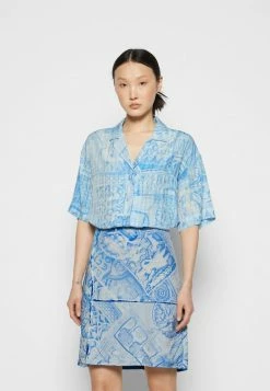 Holzweiler EDGAR SHIRT - Button-down Blouse - Blue Mix -Holzweiler shop 5492a5a71e7a4f2caeec8bb3093efb11