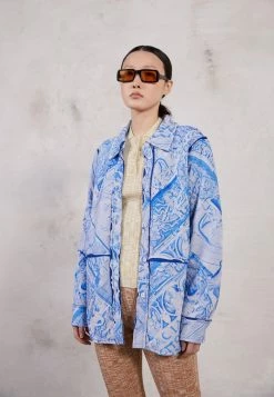 Holzweiler BINO SHIRT JACKET - Short Coat - Blue Mix