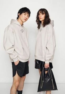 Holzweiler RIVERS PATCH HOODIE UNISEX - Sweatshirt - Light Grey -Holzweiler shop 6e162d2509db4fb8bb74b25978a2c59d