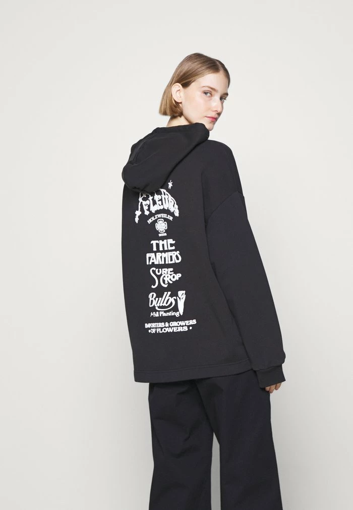 PLACE PRINT HOODIE - Sweatshirt - black Holzweiler PLACE PRINT HOODIE - Sweatshirt - Black -Holzweiler shop 7f9f263df5724ff9928bb751888738a2
