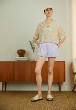 Holzweiler EDGAR CROPPED - Button-down Blouse - Orange Mix