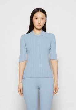 Holzweiler SMOOTH - Polo Shirt - Mid Blue -Holzweiler shop 9502e64704af454685dd3380c3ba16b1