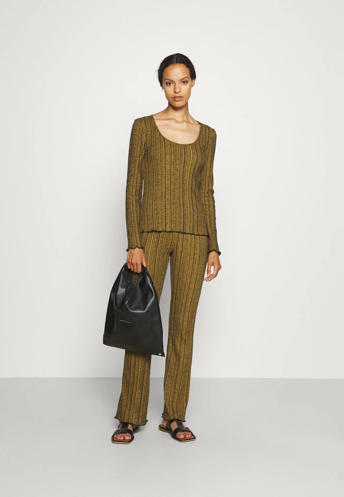 TOULOUSE MELANGE TROUSER - Trousers - yellow Holzweiler TOULOUSE MELANGE TROUSER - Trousers - Yellow -Holzweiler shop 96e1eff4211b421eadf4b88dd8c35435