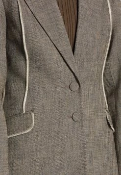 Holzweiler ANGELONIA PIPING - Short Coat - Taupe -Holzweiler shop b8f60a11e0a749d39b46ccd216708c00