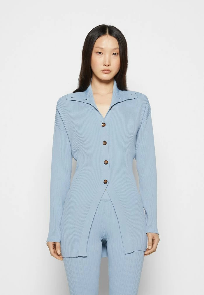 Holzweiler VIBES CARDIGAN - Cardigan - Mid Blue 5 Holzweiler VIBES CARDIGAN - Cardigan - Mid Blue - Image 3