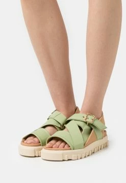 Holzweiler NATIONAL BLOCKED - Platform Sandals - Green