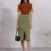 Holzweiler BOARDING SKIRT - Pencil Skirt - Green Mix -Holzweiler shop cc5752bdb01f4f0683e910532fe73e02