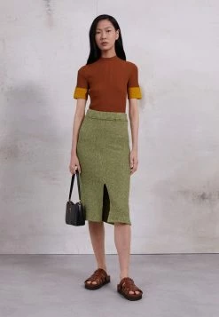 Holzweiler BOARDING SKIRT - Pencil Skirt - Green Mix