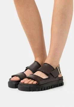 Holzweiler TVEITA - Platform Sandals - Dark Brown