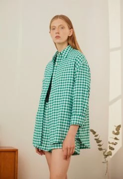 Holzweiler DAIS - Button-down Blouse - Green -Holzweiler shop d01891a3271d4077b0ad61cbb300329b