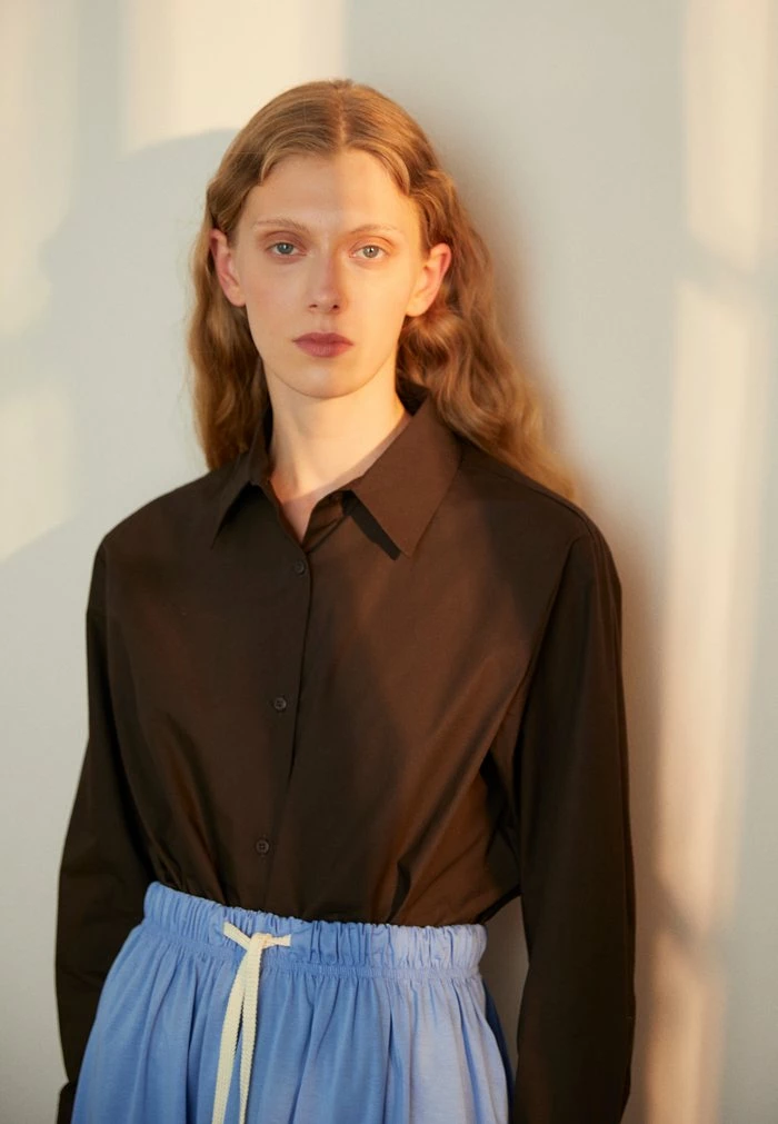 BLAOU - Button-down blouse - brown Holzweiler BLAOU - Button-down Blouse - Brown -Holzweiler shop dc5a1a0545924d3aa1d906e75c38e4ed