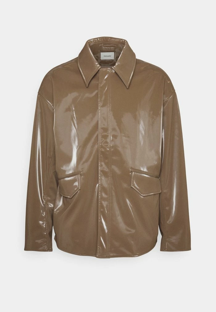 HUG JACKET - Faux leather jacket - brown Holzweiler HUG JACKET - Faux Leather Jacket - Brown -Holzweiler shop ef1513e860f4481190bffb38545bbb6b