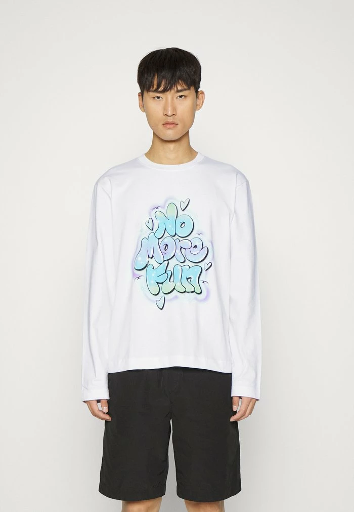 Holzweiler HANGER PRINT LONGSLEEVE - Long Sleeved Top - White 3 Holzweiler HANGER PRINT LONGSLEEVE - Long Sleeved Top - White