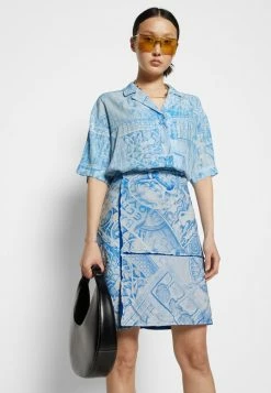 Holzweiler EDGAR SHIRT - Button-down Blouse - Blue Mix -Holzweiler shop f76c43d8d14748aa9516eee377715f02