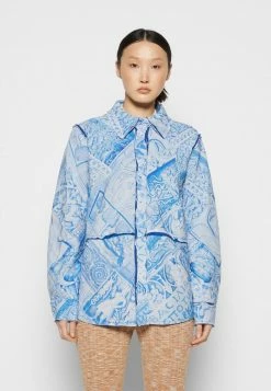 Holzweiler BINO SHIRT JACKET - Short Coat - Blue Mix -Holzweiler shop f98e9a186c124b458cb01778a5e6f4d8