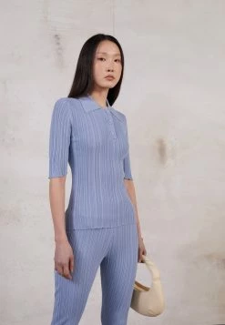 Holzweiler SMOOTH - Polo Shirt - Mid Blue